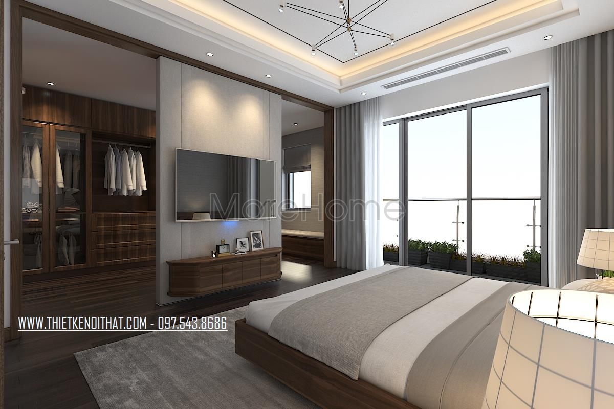 Thiết kế nội thất phòng ngủ biệt thự Imperia Garden Nguyễn Huy Tưởng quận Thanh Xuân